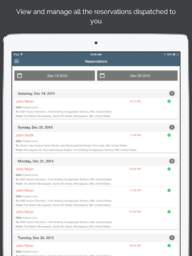 screenshot of Book Rides Online
